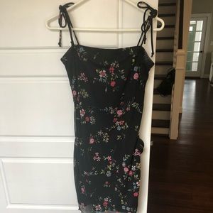 Vintage Black Floral Dress